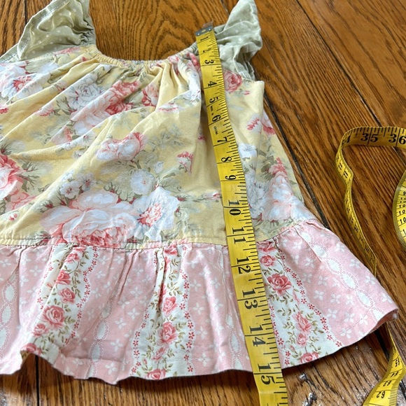 Handmade by Lisa Leach floral print dress.  No fabric or size tags. - Picture 7 of 7